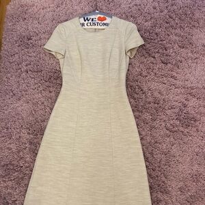 Hugo Boss Cream Short Sleeve Dress